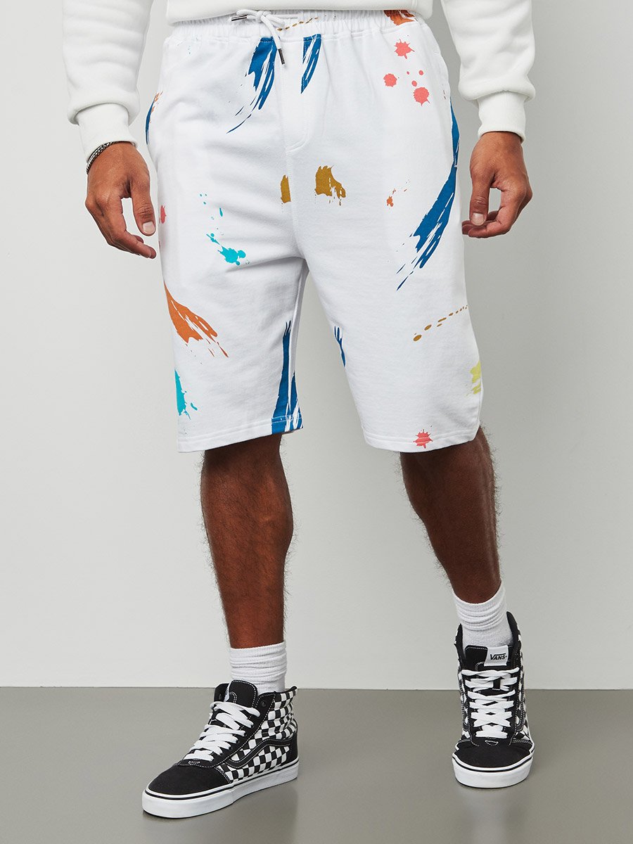 Color Splash Print Shorts For Men at UAE | Styli