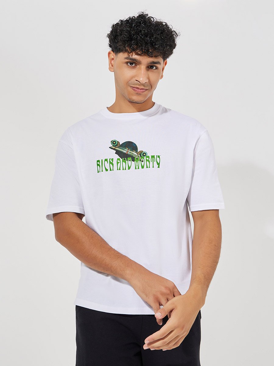 Fashion UK – Rick And Morty Space Laser T-Shirt, 100% Baumwolle, Original-Lizenz, Verschiedene Größen