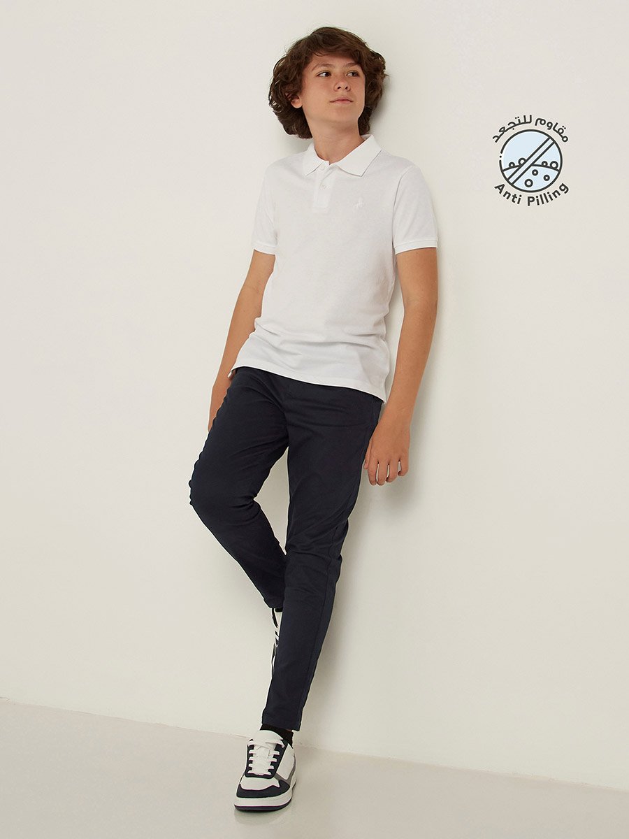 Logo Detail Pique Polo T-shirt