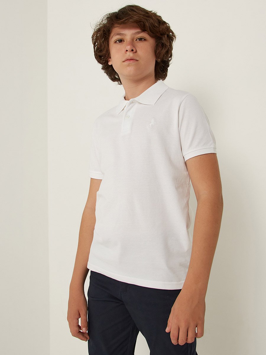 Logo Detail Pique Polo T-shirt