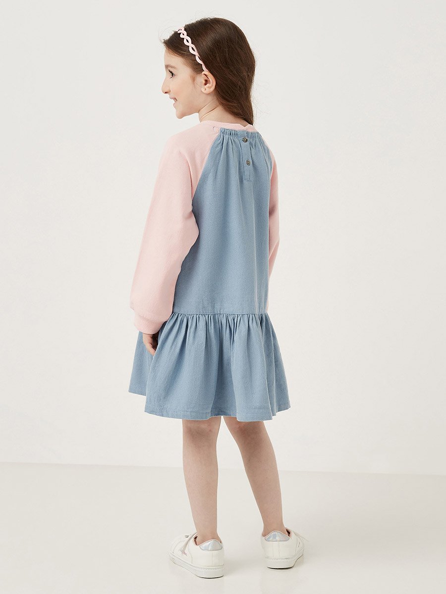 Lolo Bunny Graphic Print Sweatshirt Dress For Kids at Bahrain