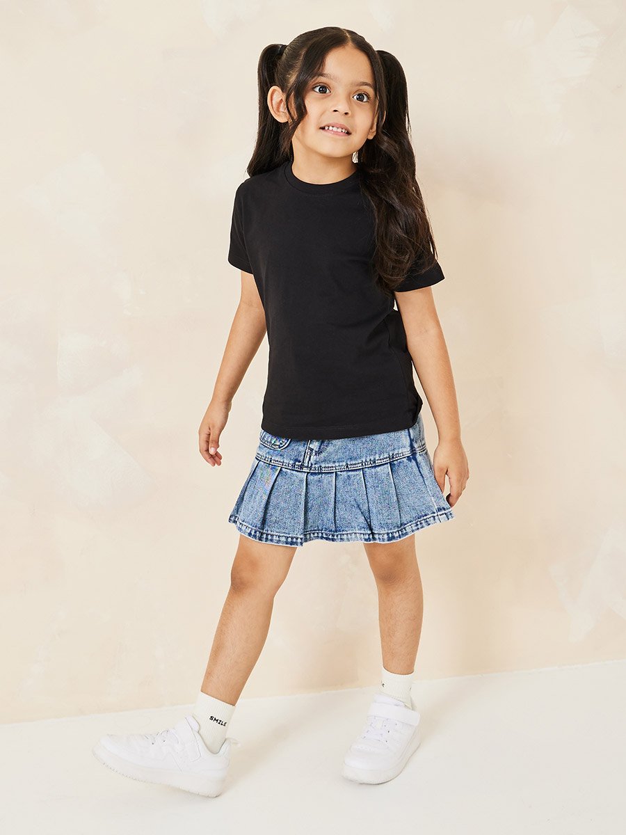 Solid Cotton Round Neck T-Shirt