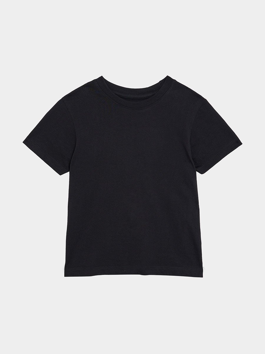 Solid Cotton Round Neck T-Shirt