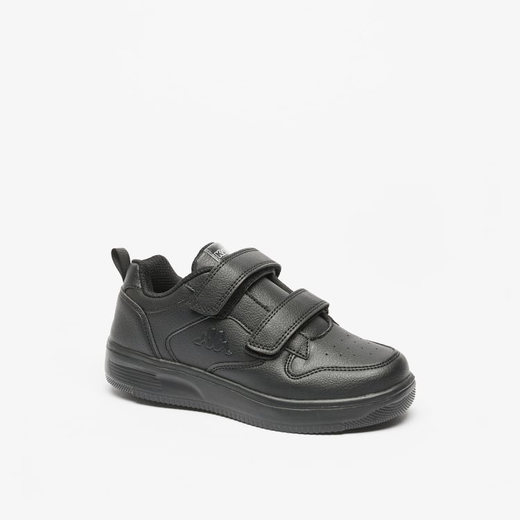 Textured Sneakers with Hook and Loop Closure