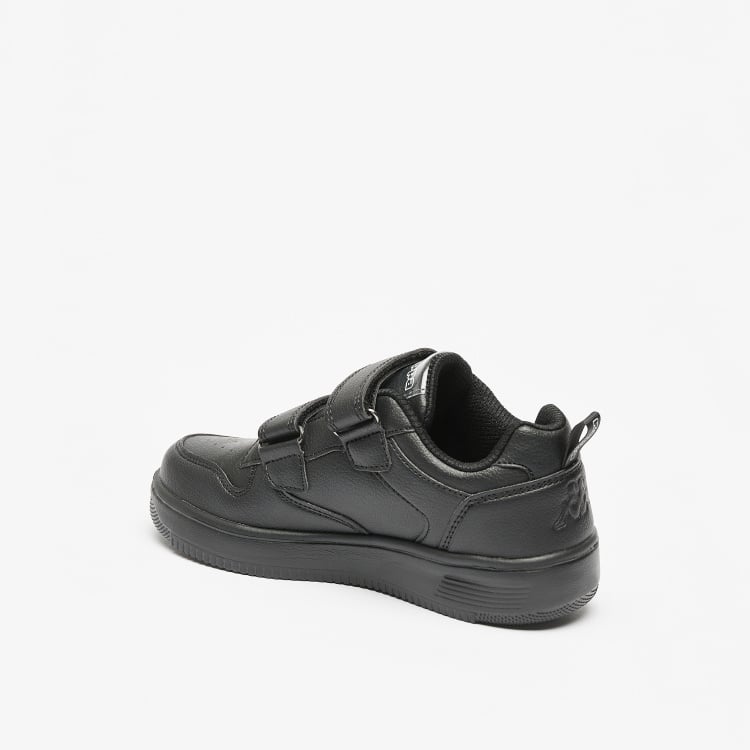 Textured Sneakers with Hook and Loop Closure