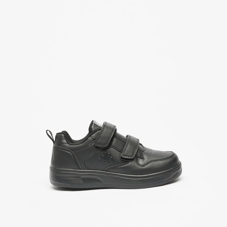 Textured Sneakers with Hook and Loop Closure