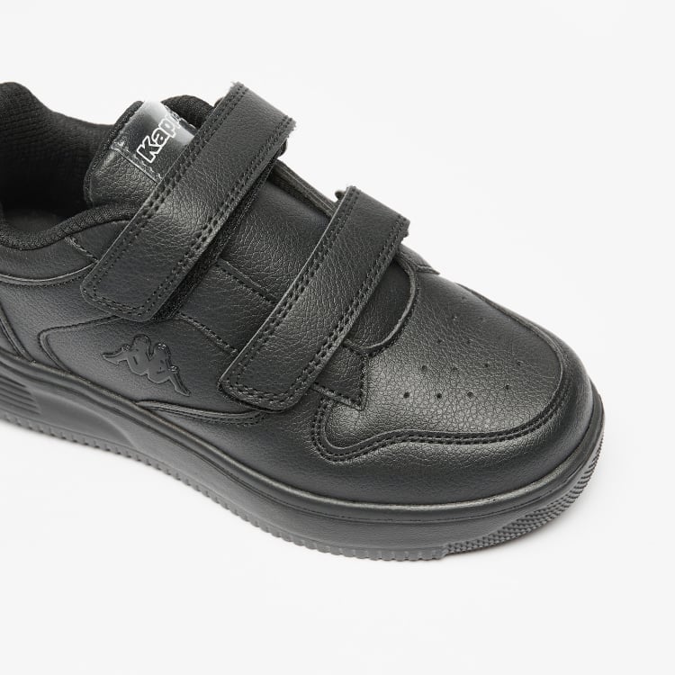 Textured Sneakers with Hook and Loop Closure