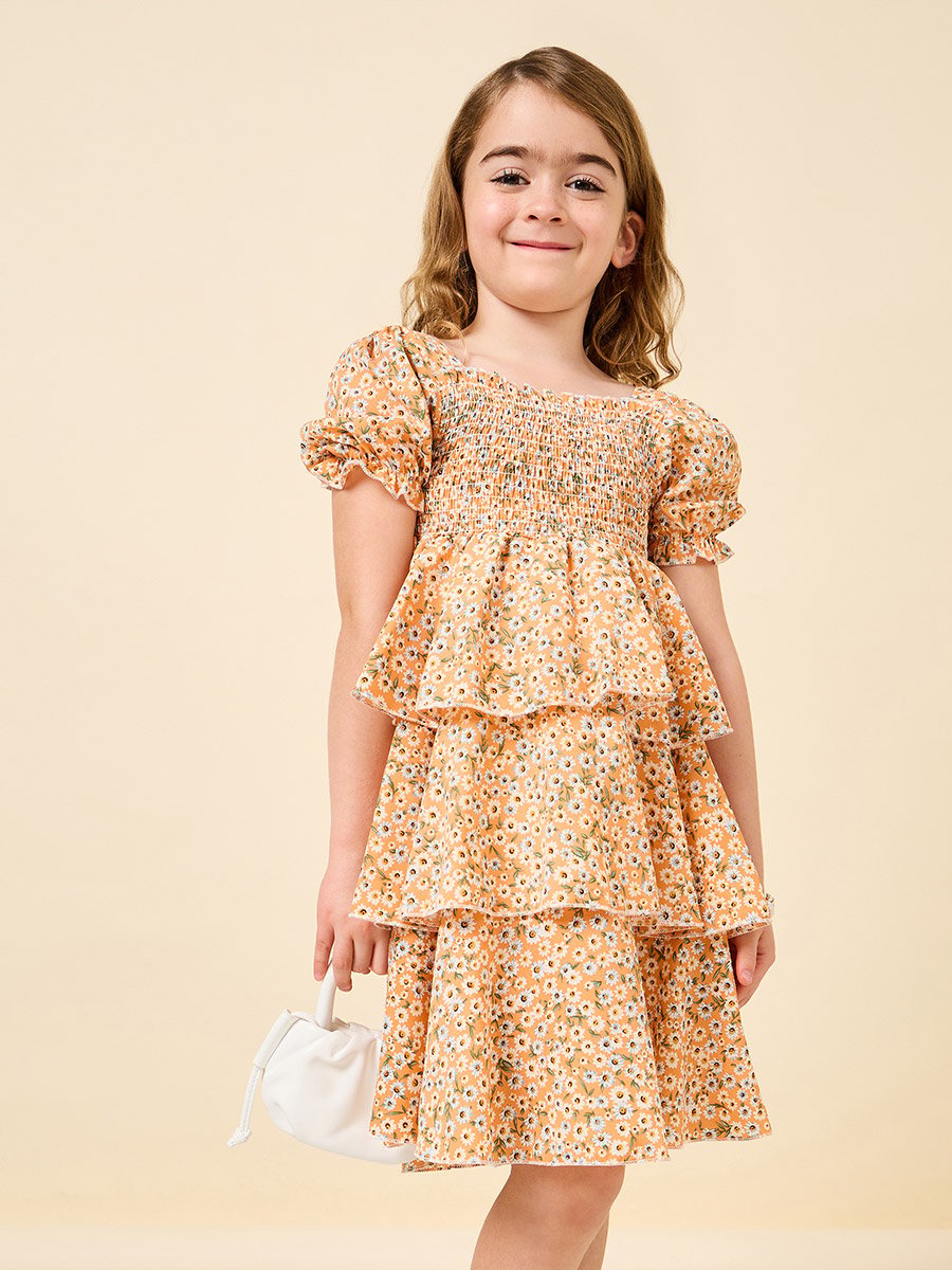 chinese dress ladies Rust Cotton Ikat Printed Layered Maxi Dress With Thread Embroidery & D –  Trendphoria