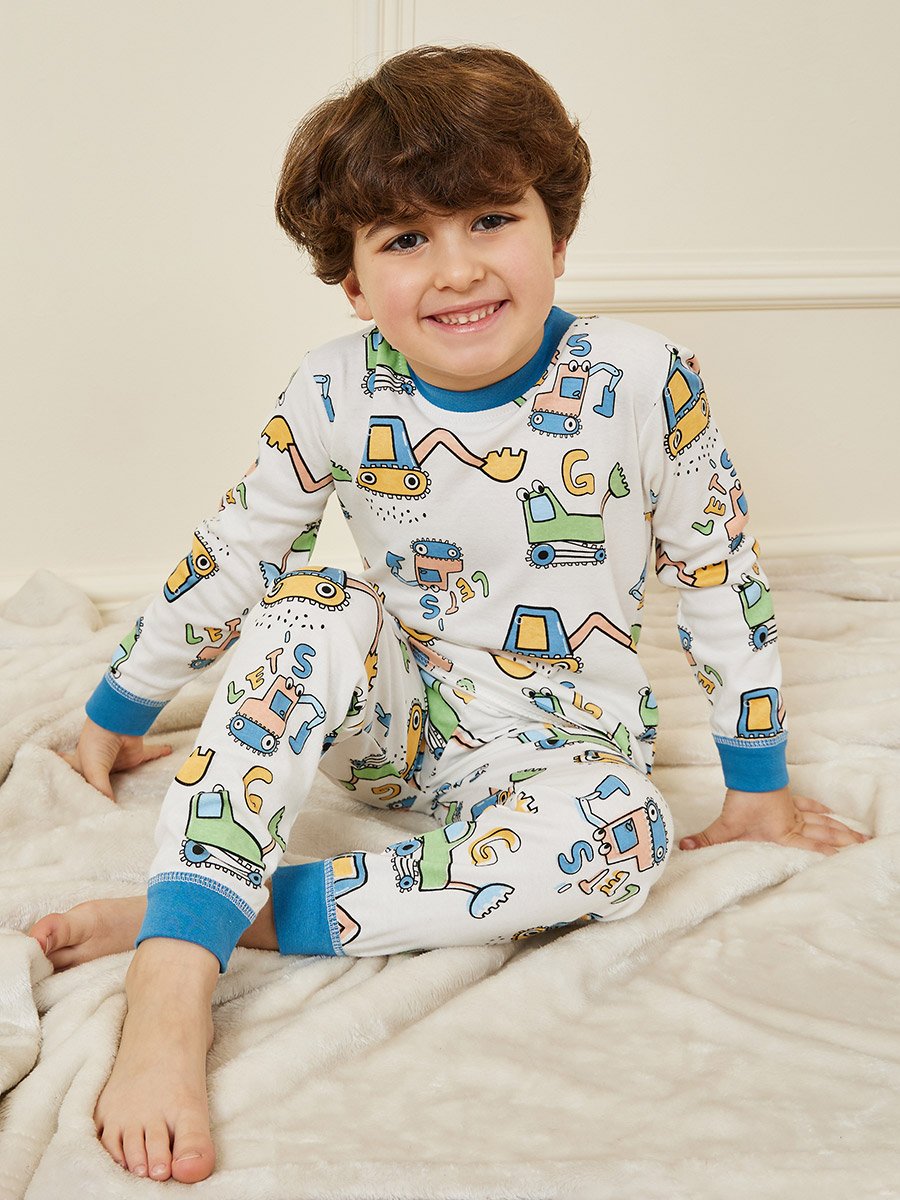 Graphic Printed T-Shirt and Pyjama Set