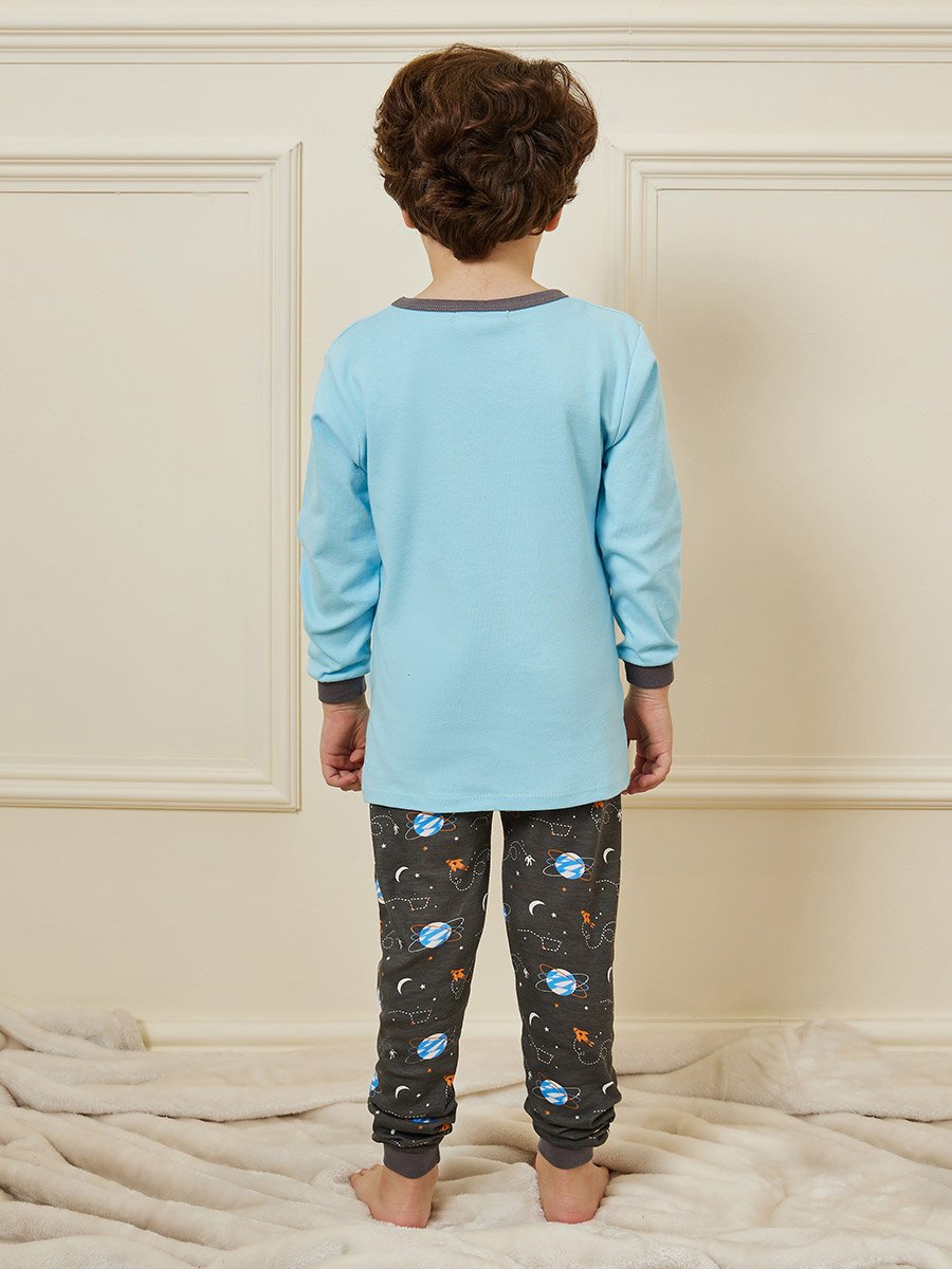 Graphic Print T-Shirt and Pyjama Set