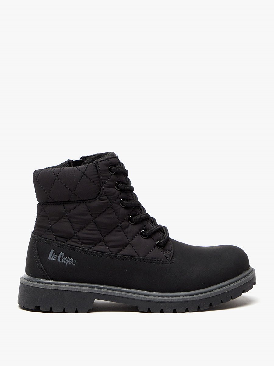 Textured High Cut Boots with Zip Closure