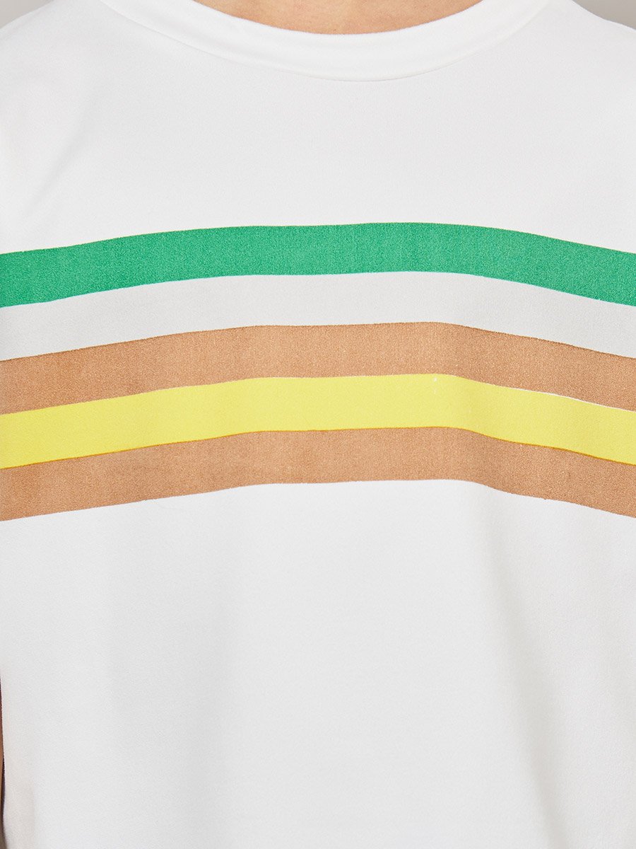 Colorblock Print T-Shirt with Short Sleeves and Shorts Set