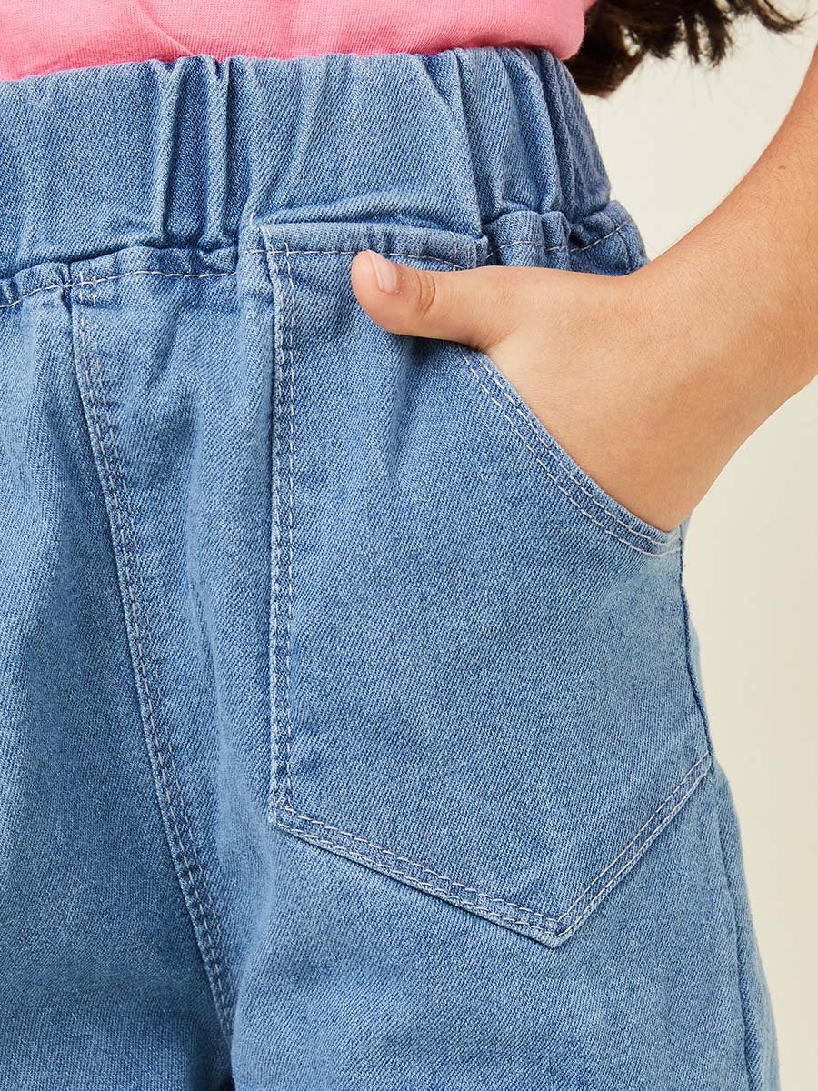 جينز بخصر بيبر باغ مع جيوب