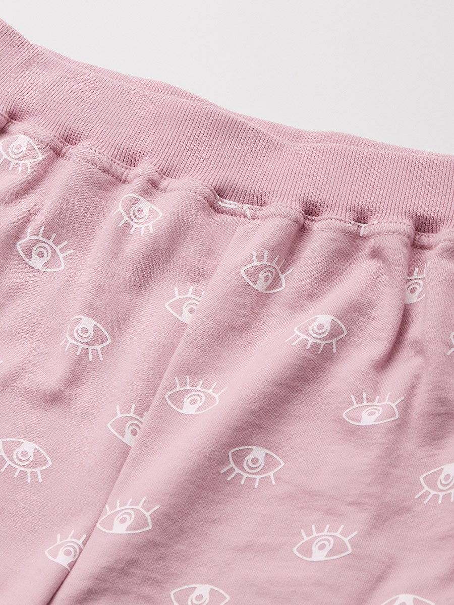 All Over Eye Print Shorts with Elasticated Waistband