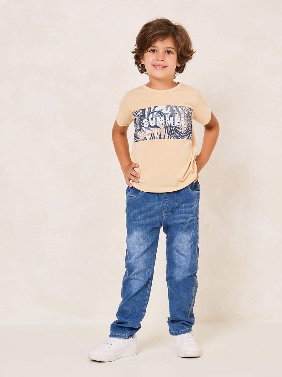 Regular Side Seam Pocket Detail Jeans