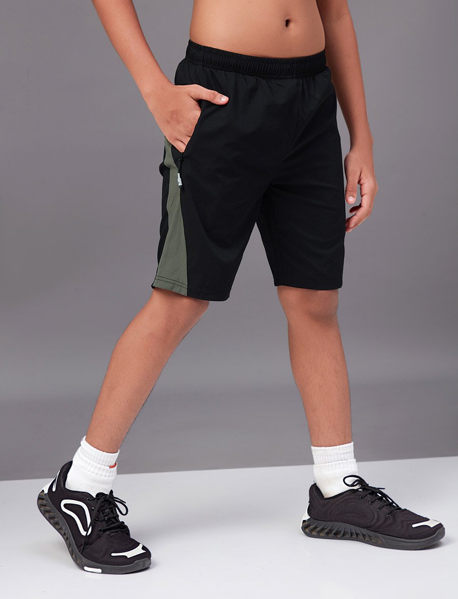 Contrast Side Panel 2-Way Stretch Shorts