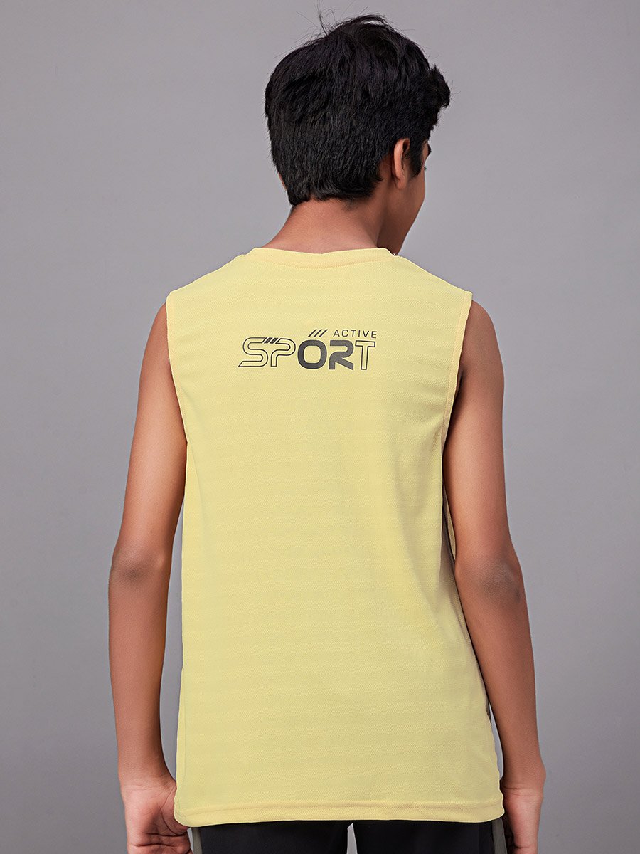 Color Block Crew Neck Sleeveless T-Shirt
