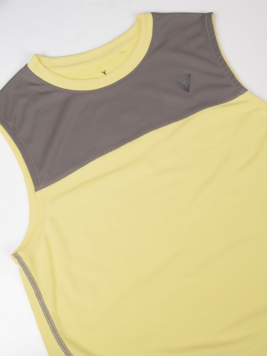Color Block Crew Neck Sleeveless T-Shirt