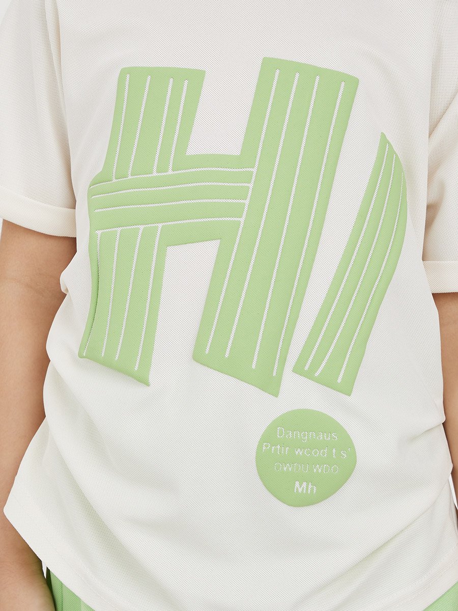  Converged Fold Sticker Patch T-Shirt and Short Set 