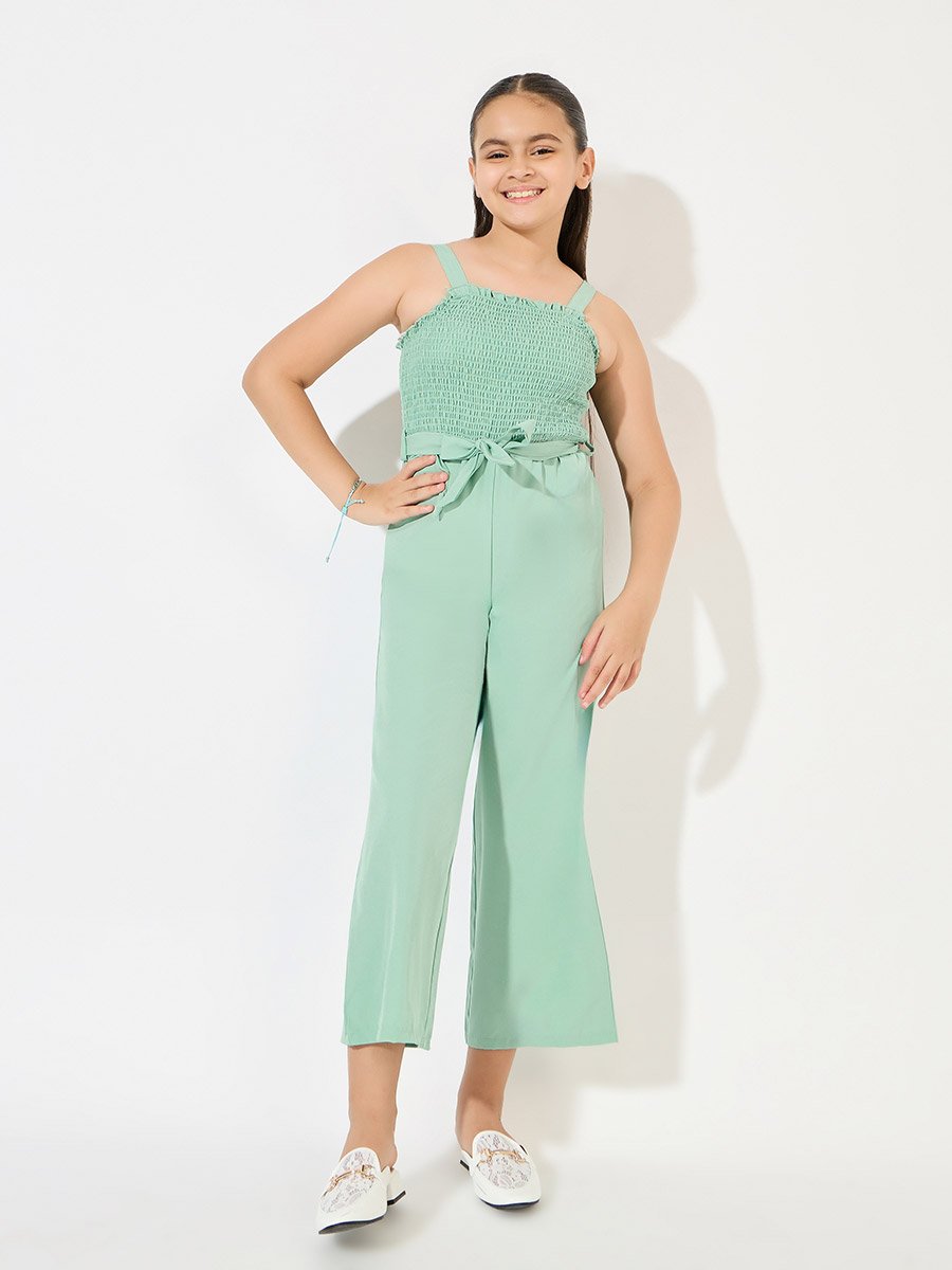 Chiffon Shirt and Cami Jumpsuit Set