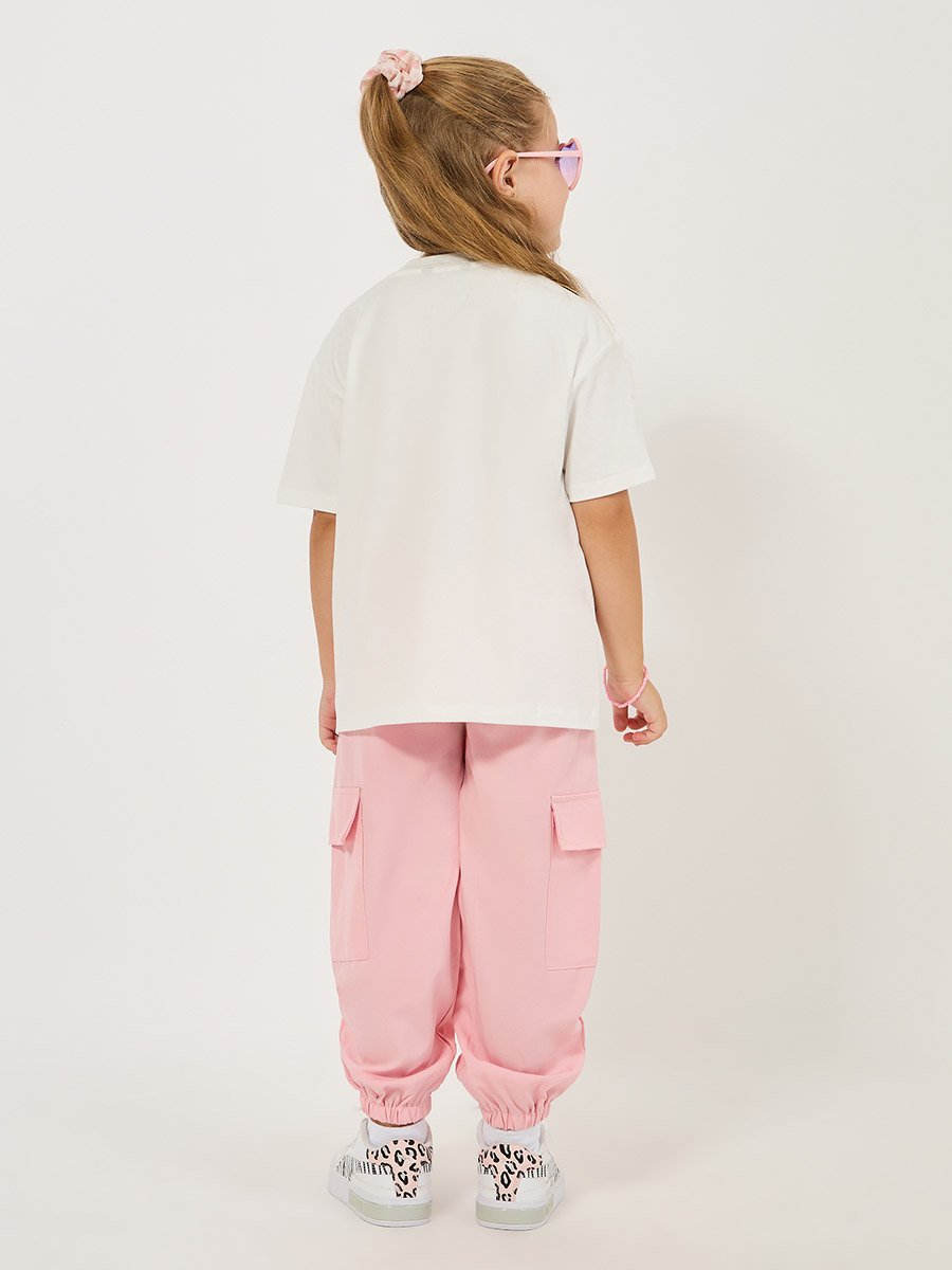 Butterfly Print Oversized T-Shirt and Cargo Pants Set