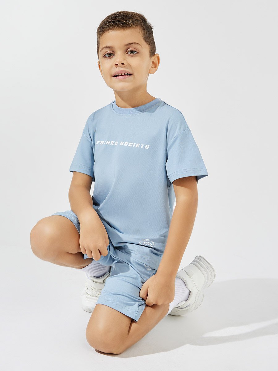 Back Graphic Print Oversized T-Shirt and Shorts Set