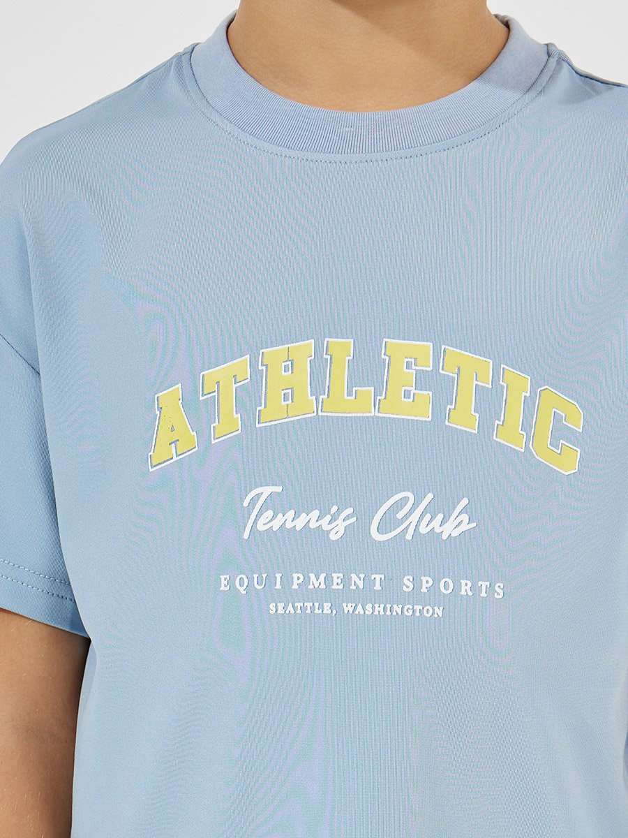 Slogan Print Oversized T-Shirt and Shorts Set