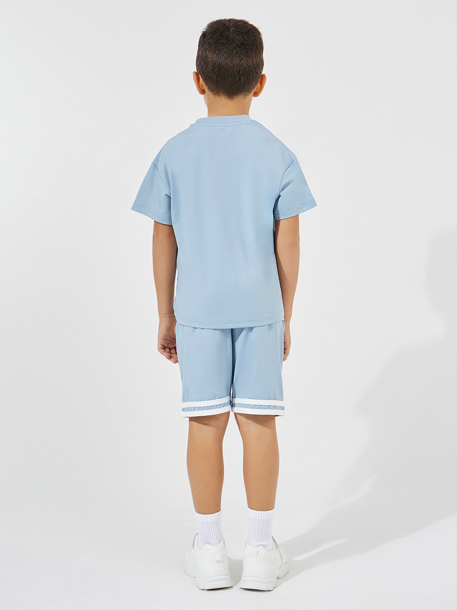 Slogan Print Oversized T-Shirt and Shorts Set