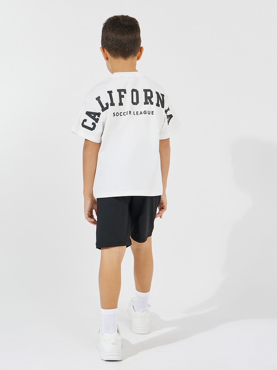 California Back Print Oversized T-Shirt and Shorts Set
