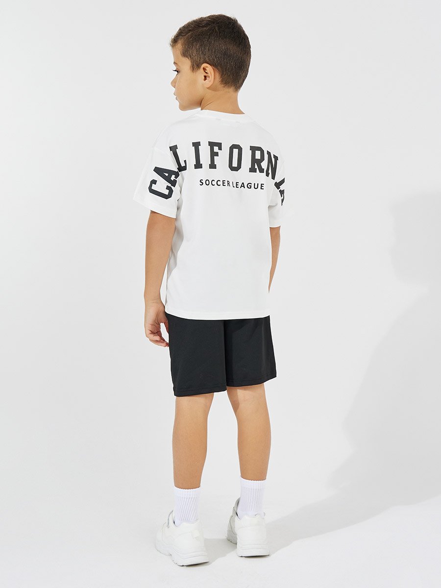 California Back Print Oversized T-Shirt and Shorts Set