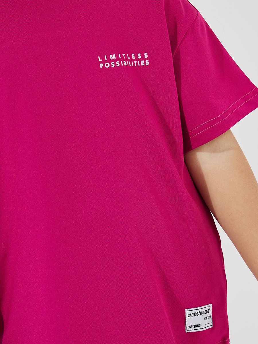 Slogan Print Oversized T-Shirt and Flared Pants Set
