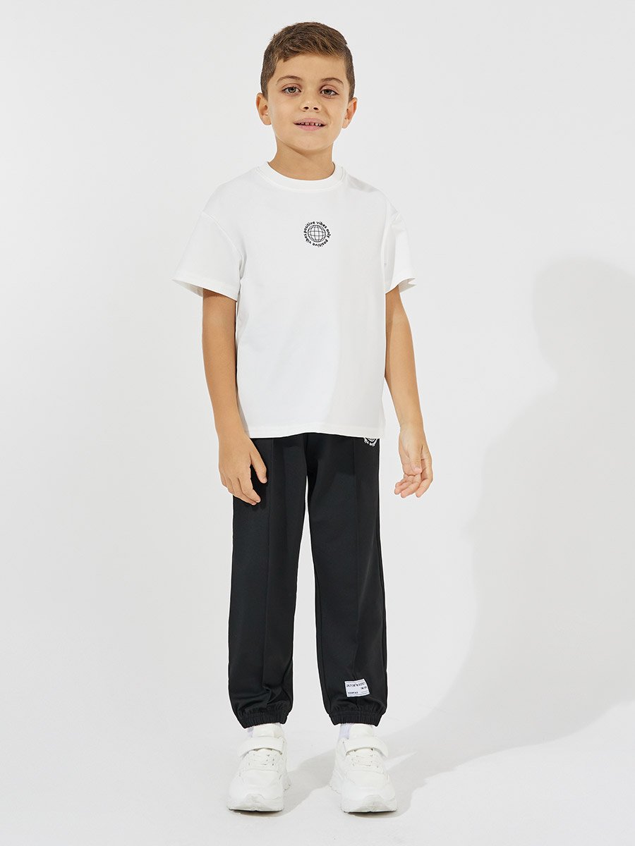 Oversized Printed T-Shirt and Pintuck Detail Joggers Set