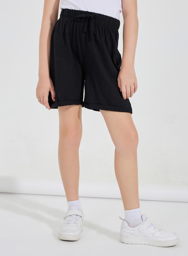 Basic Shorts with Turn-Up Hem