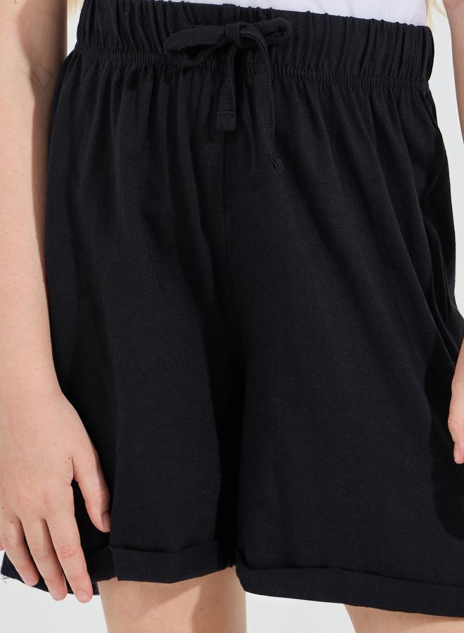 Basic Shorts with Turn-Up Hem
