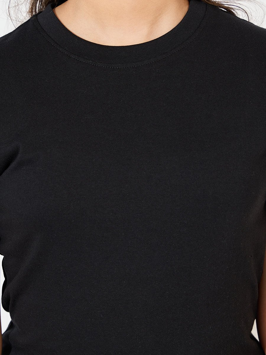 Solid Round Neck T-Shirt