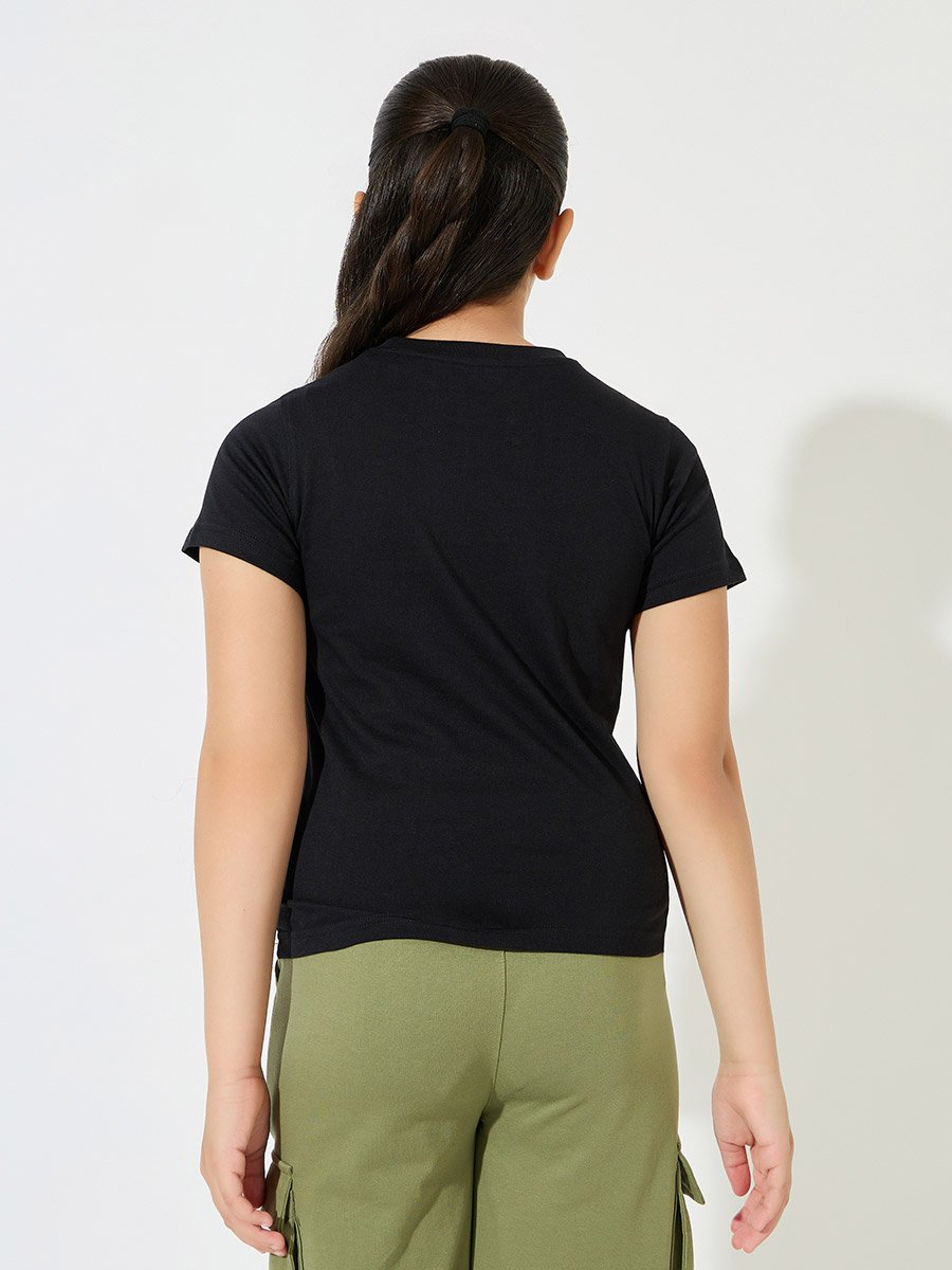 Solid Round Neck T-Shirt