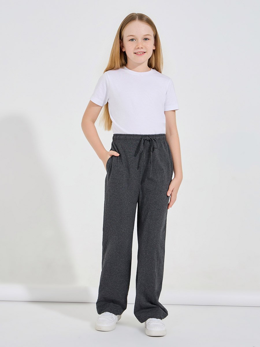 Basic Wide Leg Pants with Drawstring