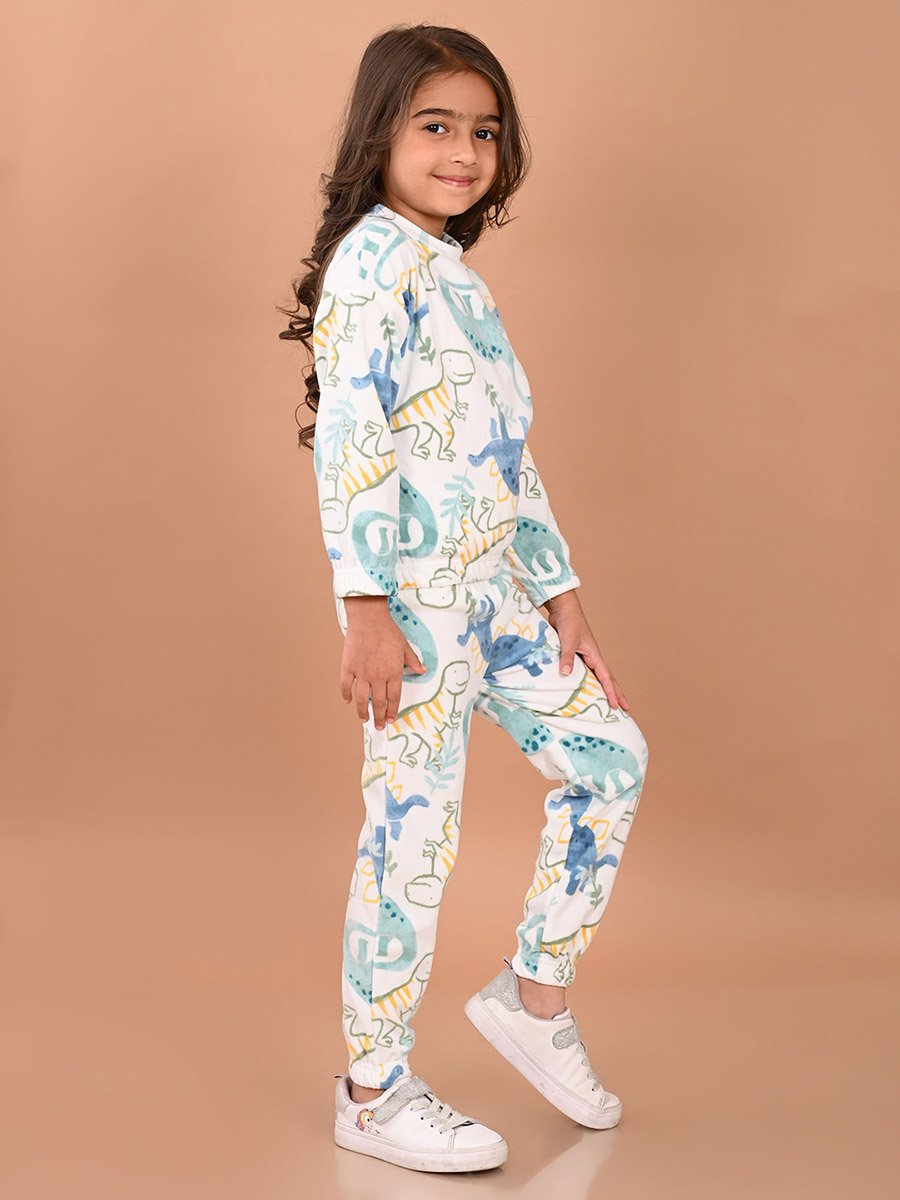 مجموعة من جوغر مع سويت شيرت بطبعة ديناصور