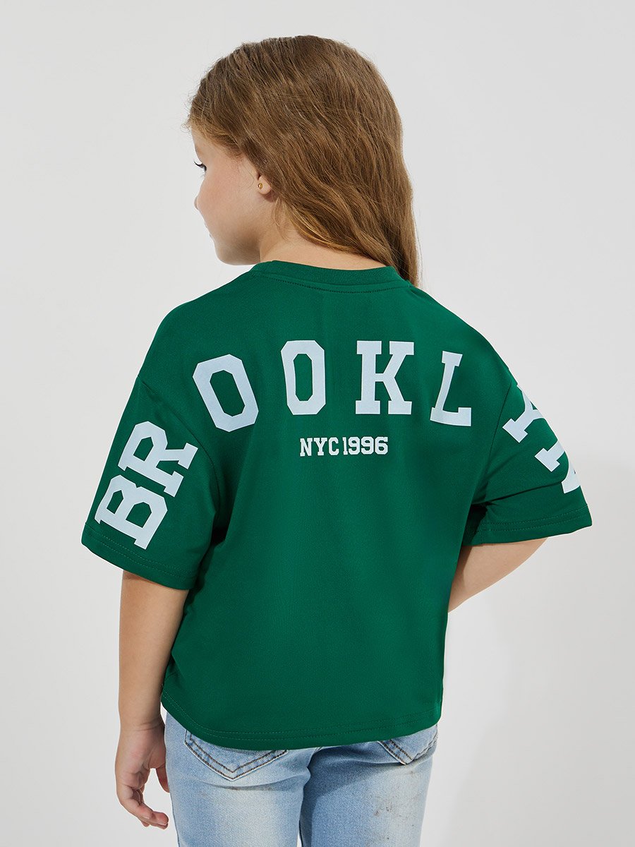 Brooklyn Print Boxy Crop T-Shirt