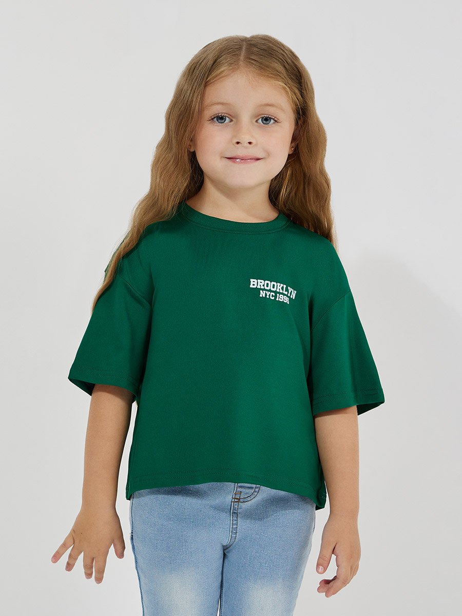 Brooklyn Print Boxy Crop T-Shirt
