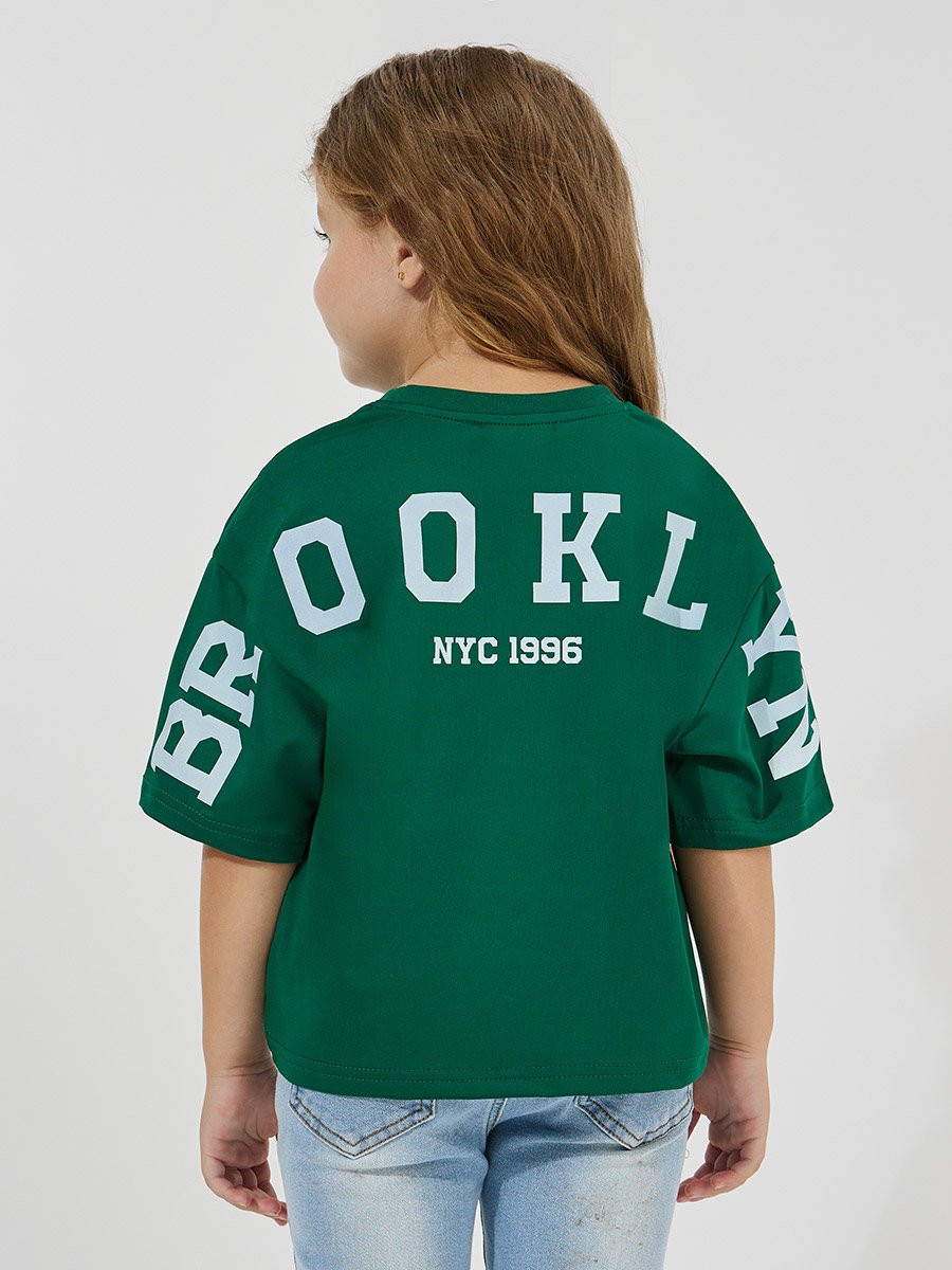 Brooklyn Print Boxy Crop T-Shirt