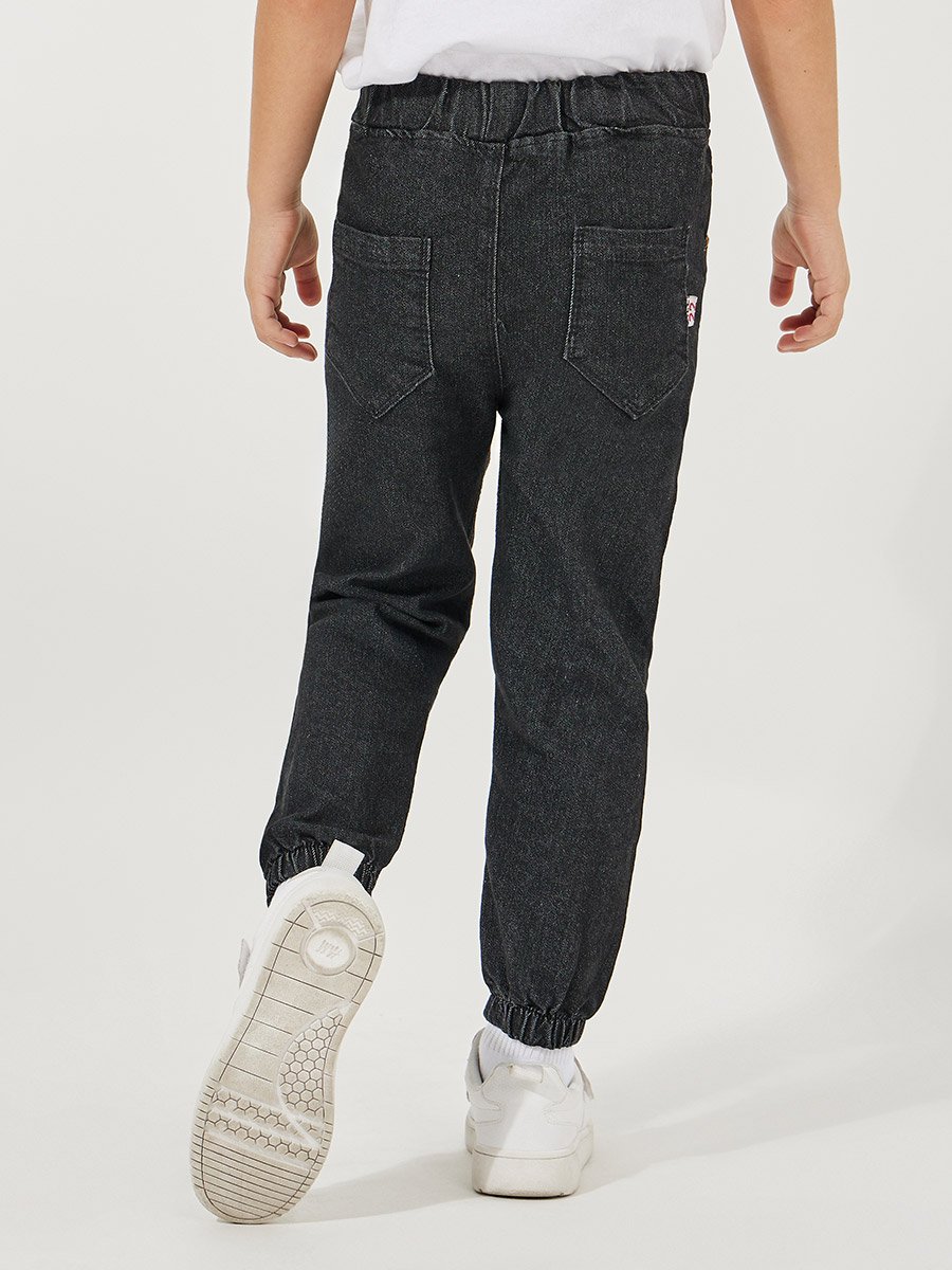 Cut and Sew Panel Slim Fit Jeans