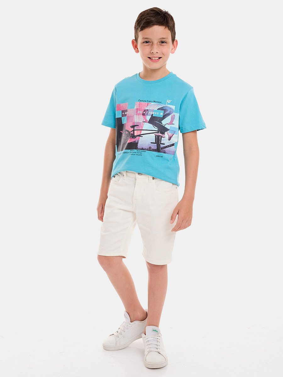 Front Graphic Print Round Neck T-Shirt