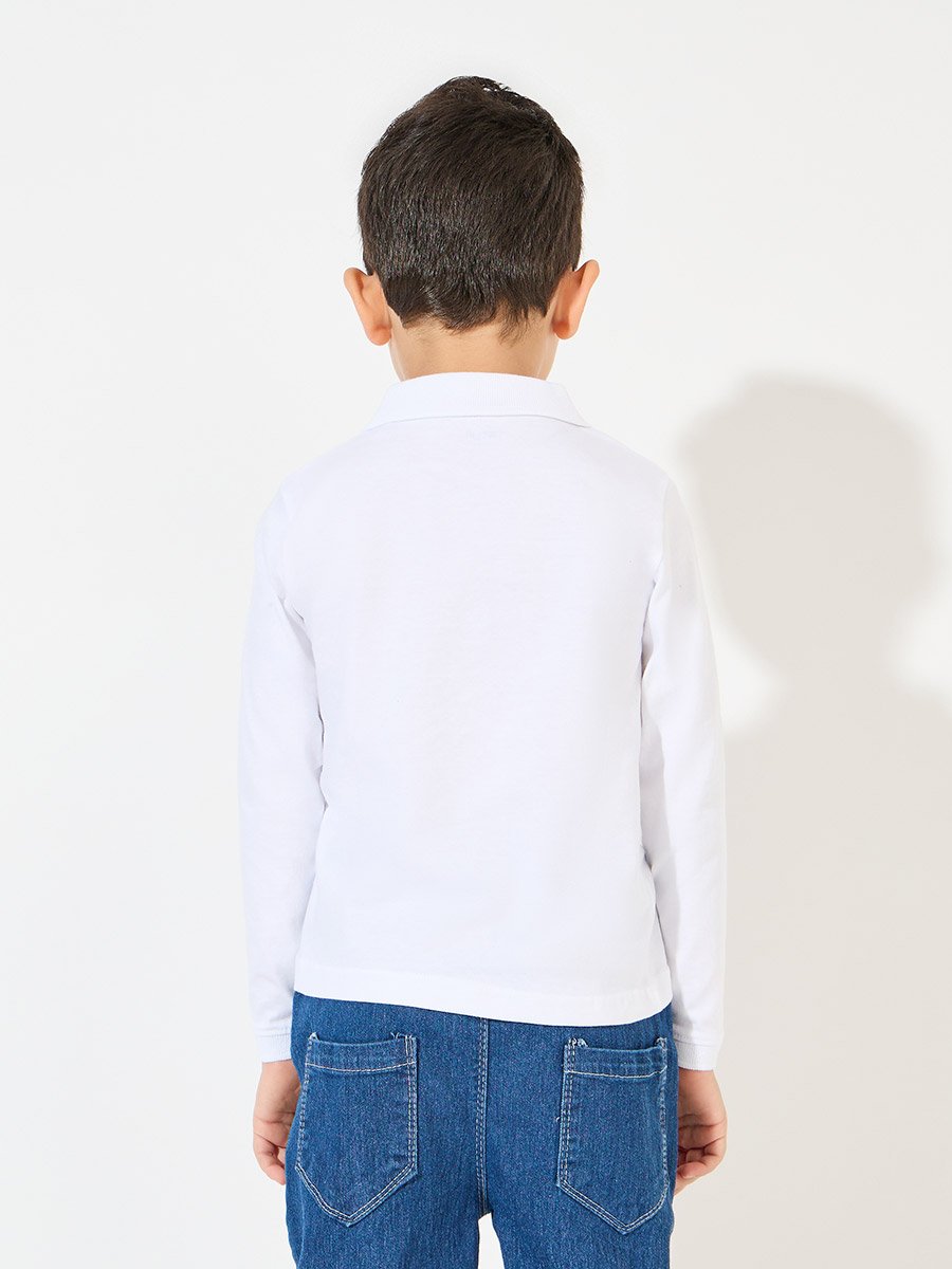 Basic Polo T-Shirt with Long Sleeves