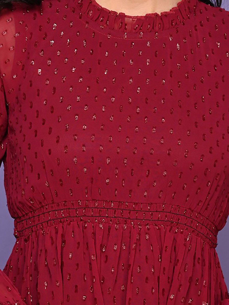 Lurex Long Sleeves Dress