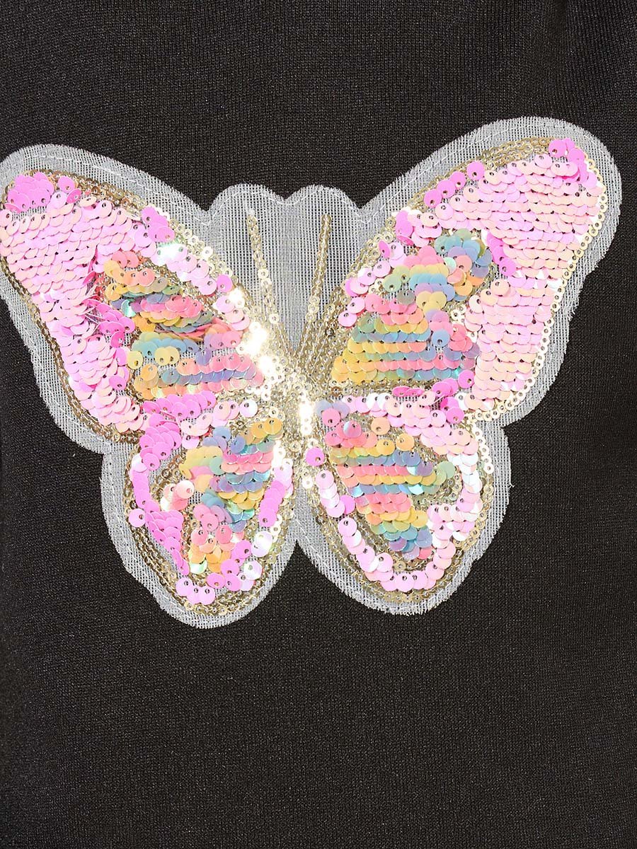 Butterfly Sequin Patch Hoodie