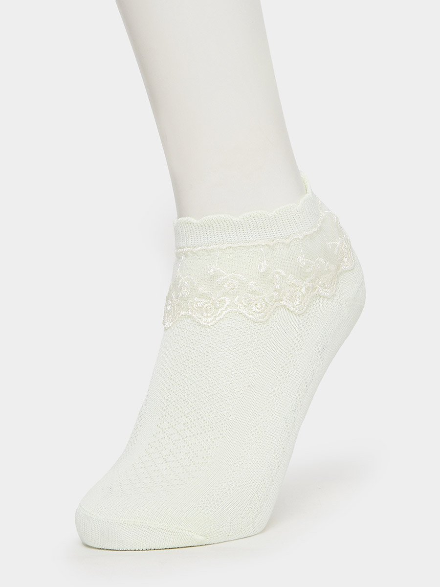 Lace Insert Knit Socks