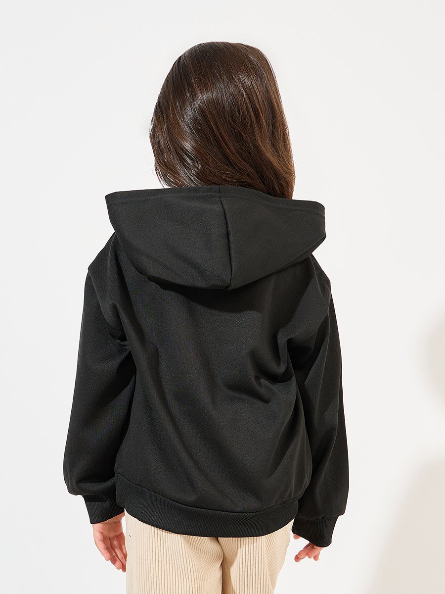 Solid Hoodie with Dropped Shoulder