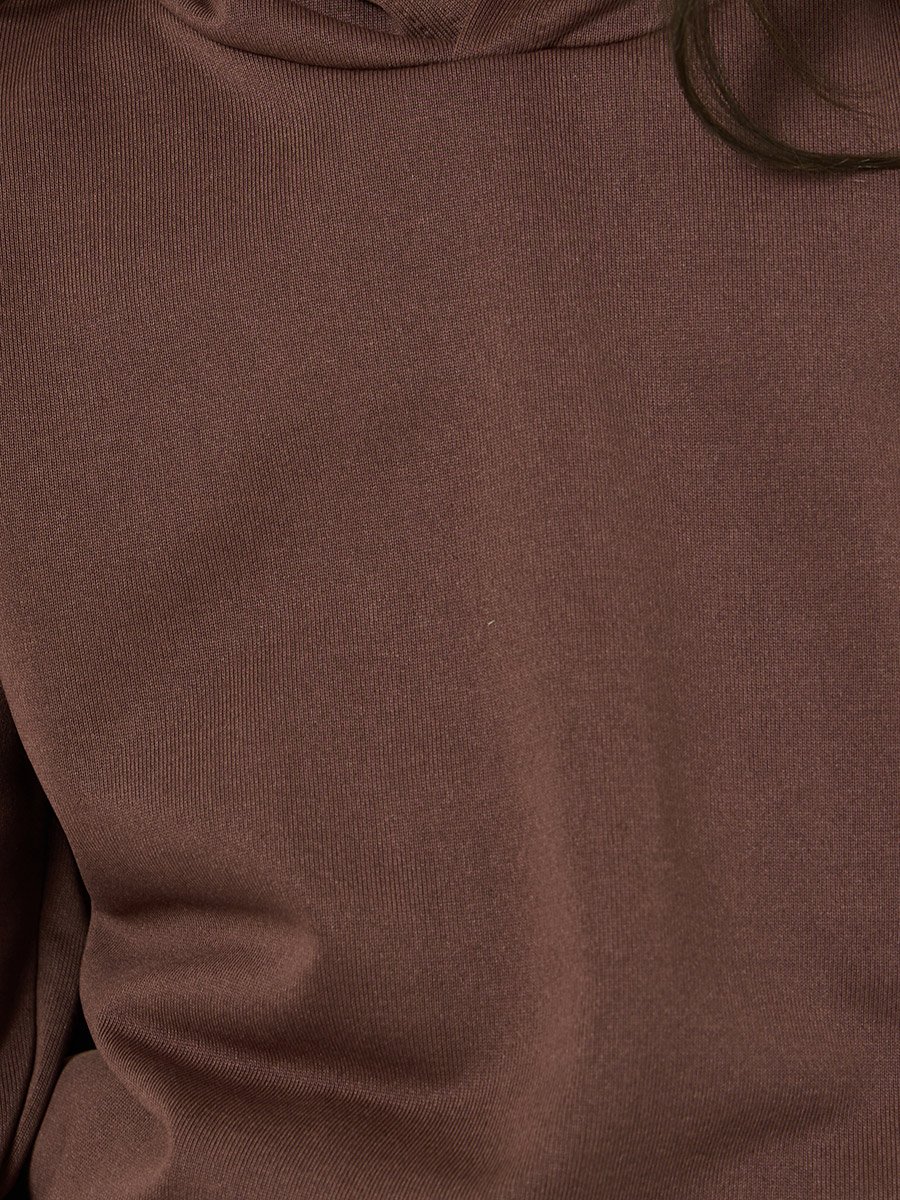 Solid Hoodie with Dropped Shoulder