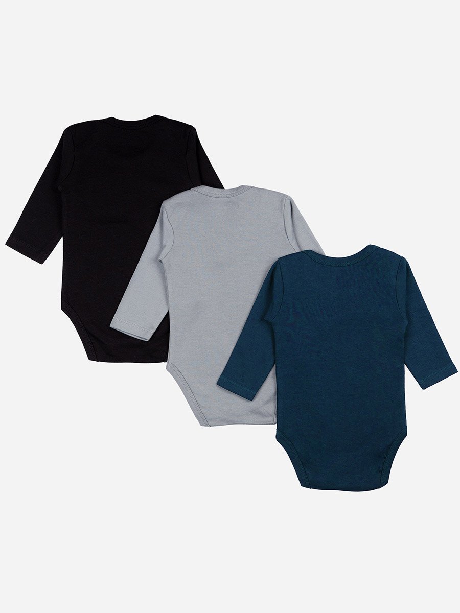 Pack of 3 - Solid Long Sleeves Bodysuit